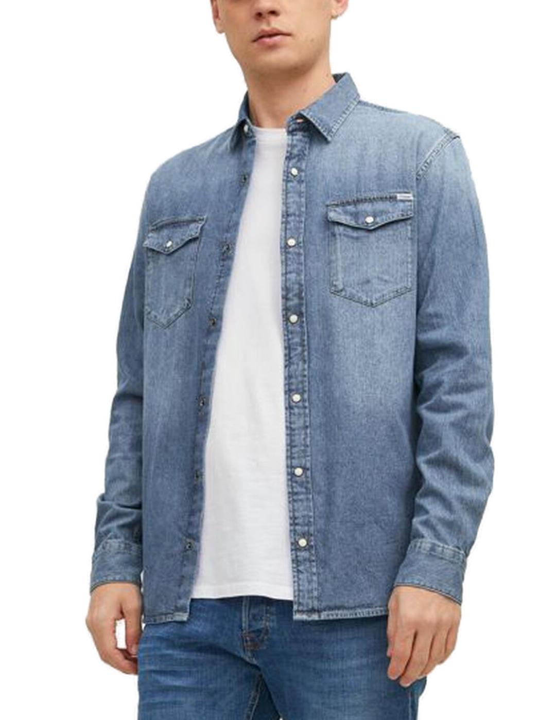 Camisa Jack&Jones Sheridan denim manga larga para hombre