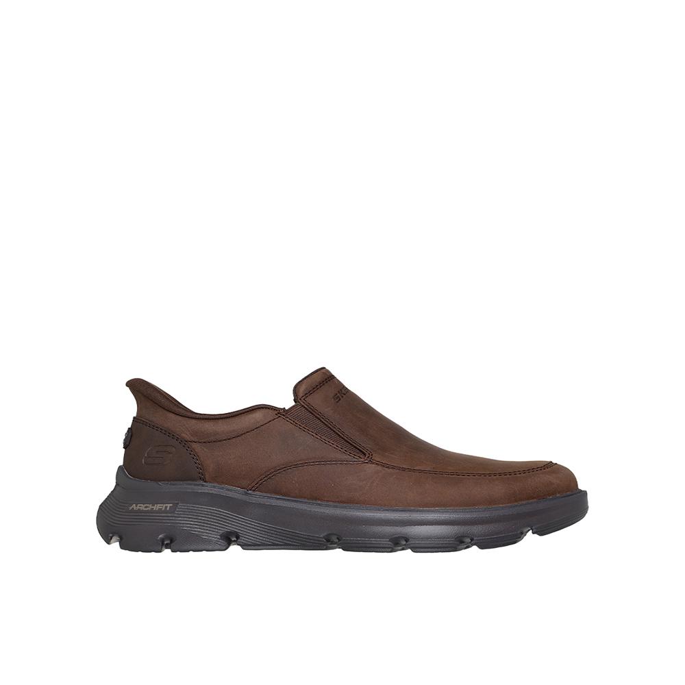 Skechers Arch Fit Garza - Umar Zapatos casual para hombre marrones en sintético y piel 86738