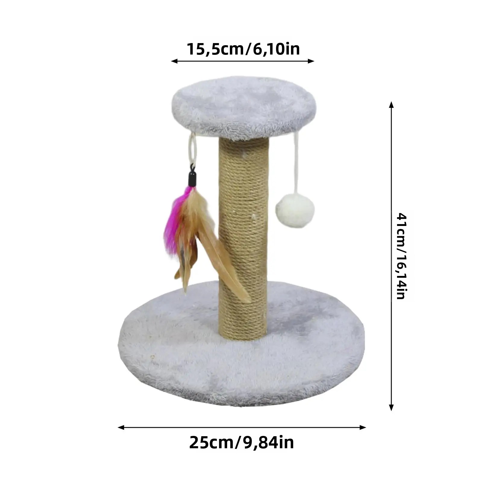 TK Postrero De Gato Para Masticar Y Escalar Con Cordón De Sisal Juguete Interactivo Para Gatos Pequeños Y Gatitos En Interiores