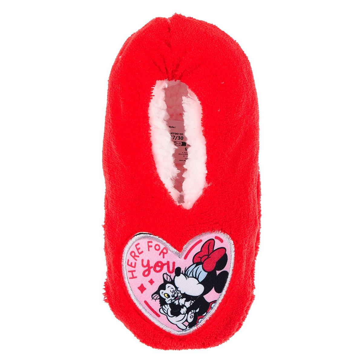 Pantuflas antideslizante Minnie Mouse Disney roja 27/30 - Disney