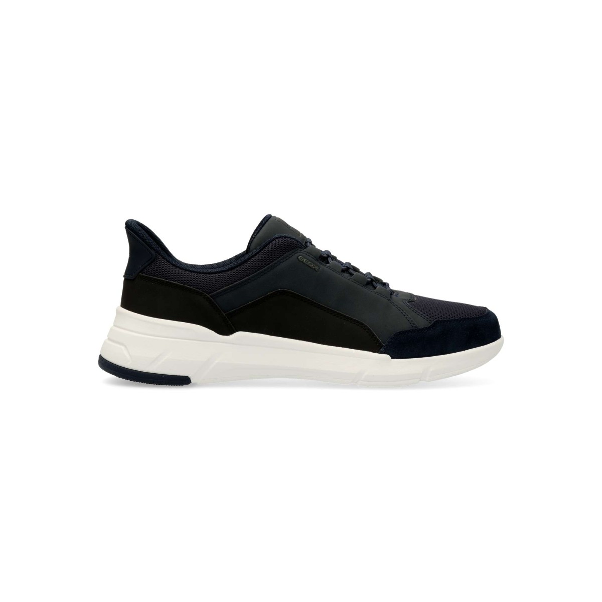 Geox - Zapatillas sneakers Vittour Plus para hombre, de piel sintética y textil con suela de goma absorbente de impactos y sistema Fast-in para calzado rápido