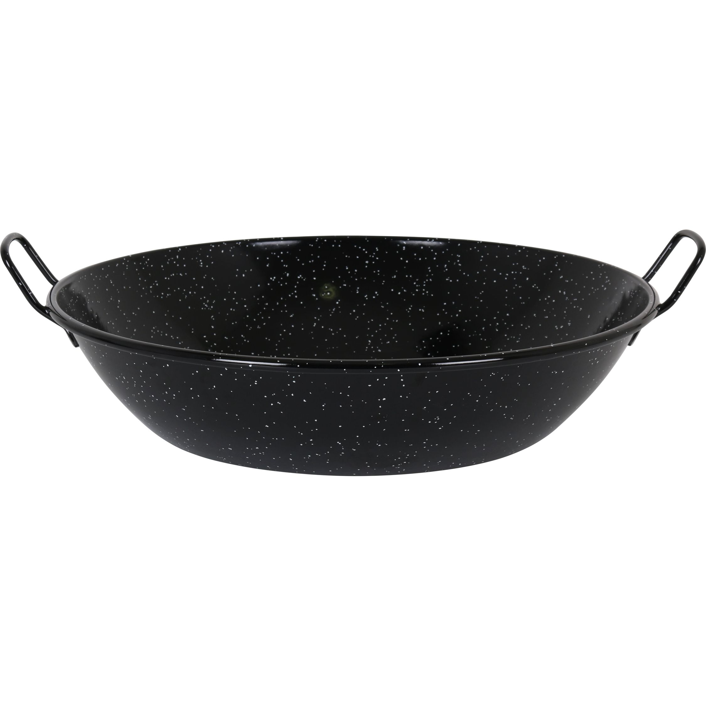 La Estrella - Paellera jaspeada honda bordonada 34cm, 6-3 litros, acero vitrificado - Alta calidad y durabilidad, antiadherente con mango ergonómico