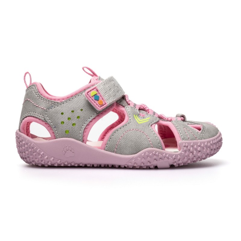 Sandalias planas niña PABLOSKY 985855 SANDALIA DEPORTIVA BAREFOOT GREY-PINK 37760 26V