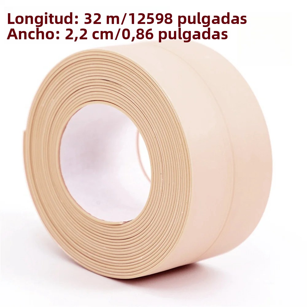 TK Cinta De Caulking Impermeable Autoadhesiva Blanca Para Baño Sellador De Baño Tubería De Ducha Y Tazón De Inodoro