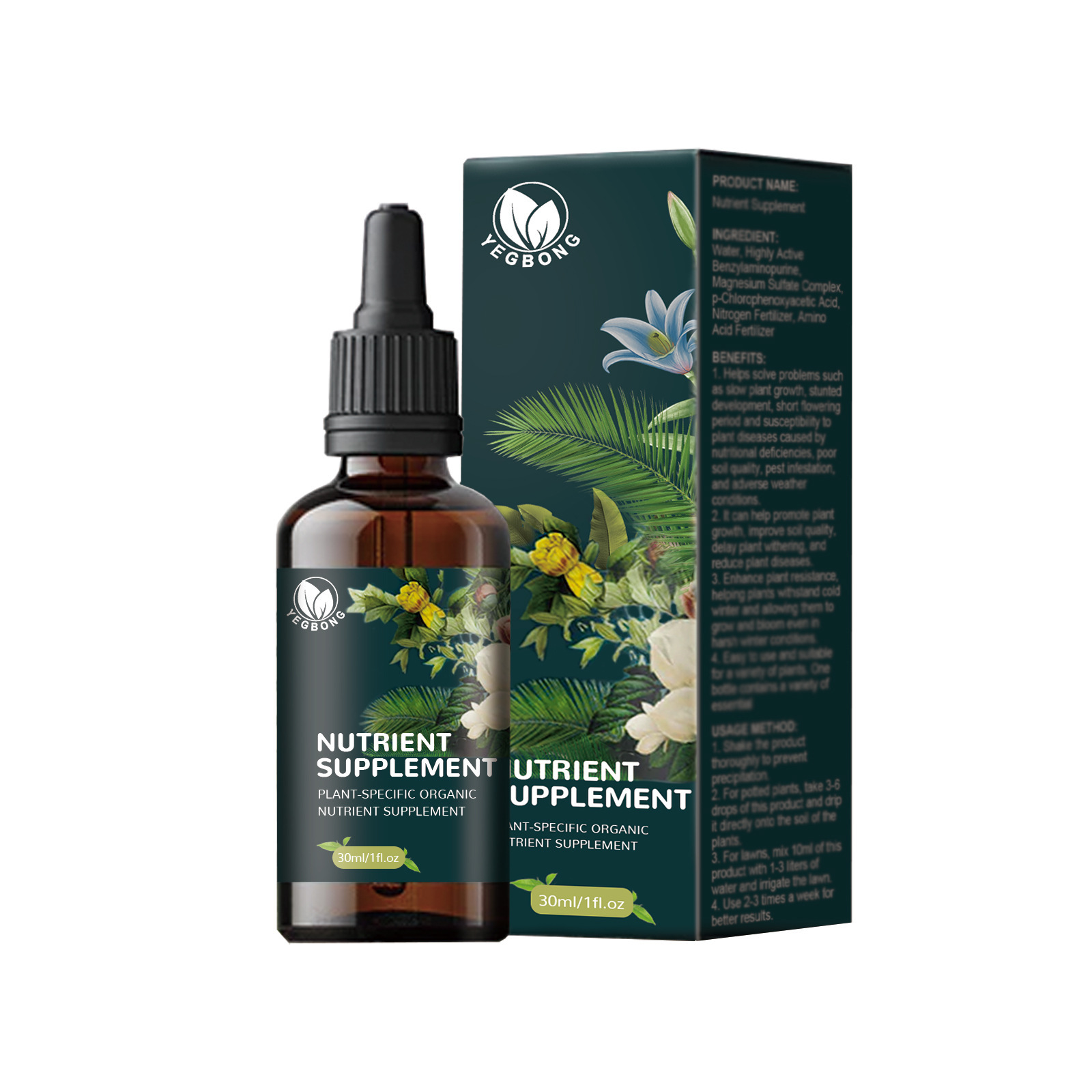 Nutriente Vegetal Concentrado - Abono Líquido para Plantas, Flores y Césped