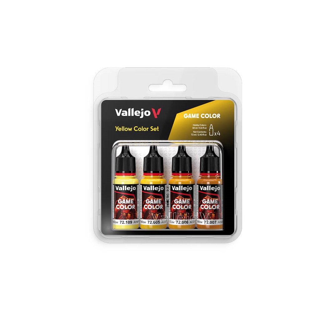 GAME COLOR 72378 YELLOW COLOR SET 4 COLORES 18 ML de Acrylicos Vallejo