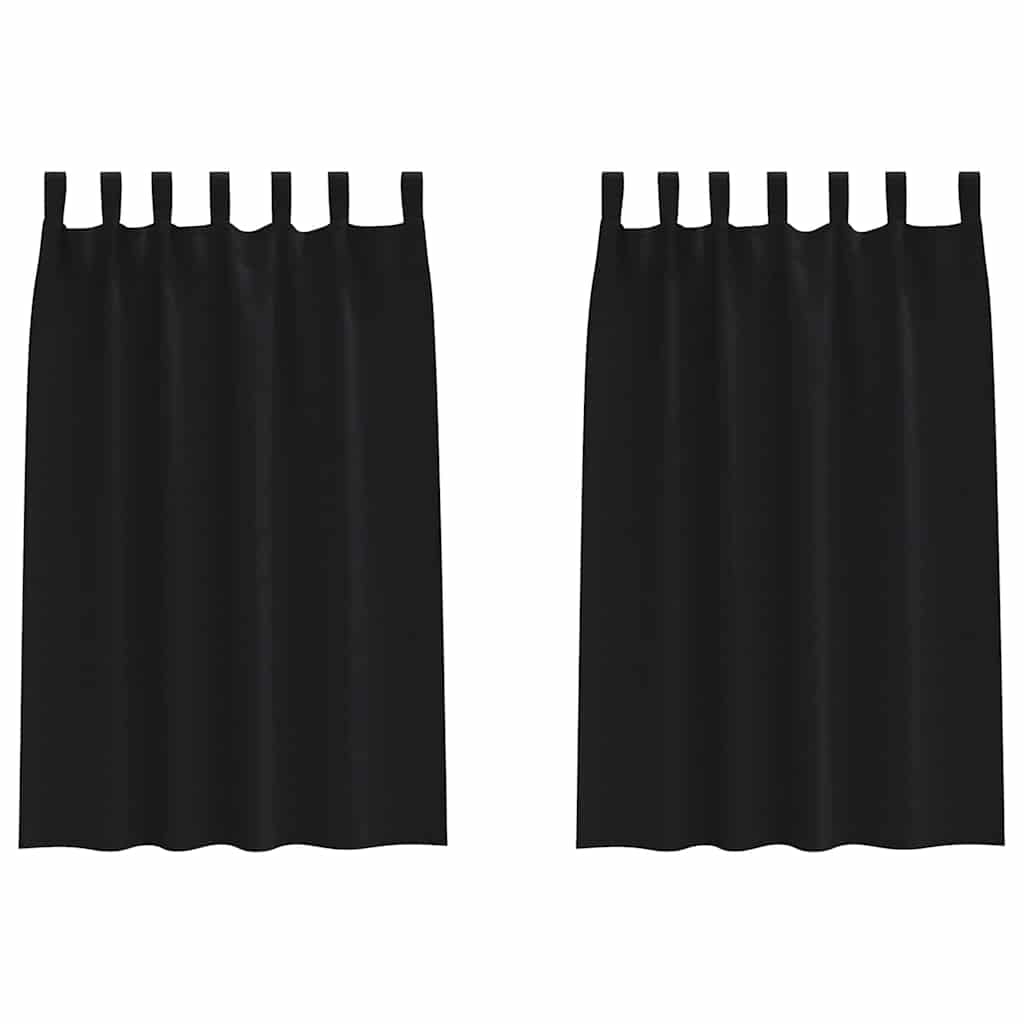 vidaXL Cortinas Opacas con Anillas 2 pcs 175 x 140 cm Poliéster