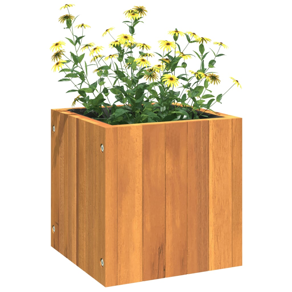 vidaXL Jardinera de madera maciza de acacia Dimensiones 25 x 25 x 25 cm,  35 x 35 x 35 cm,  45 x 45 x 45 cm y mas