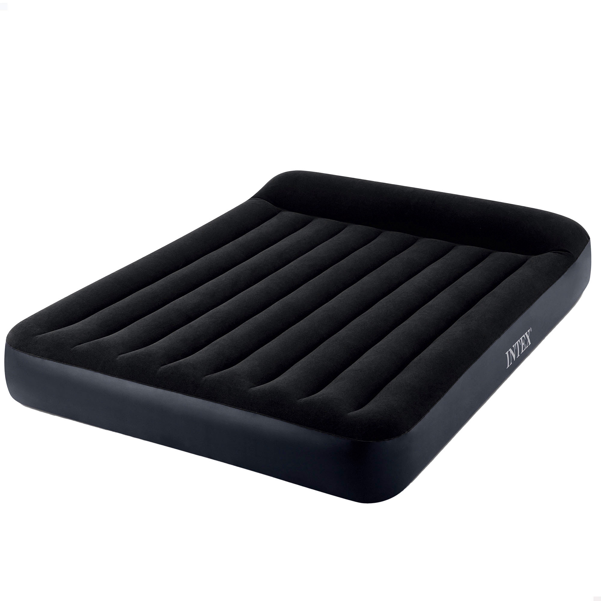 Intex - Colchón Hinchable Doble Pillow Rest Classic, Tamaño Queen 2 Personas, Con Bomba Eléctrica Integrada, Superficie Flocada Y Diseño Con Almohada,