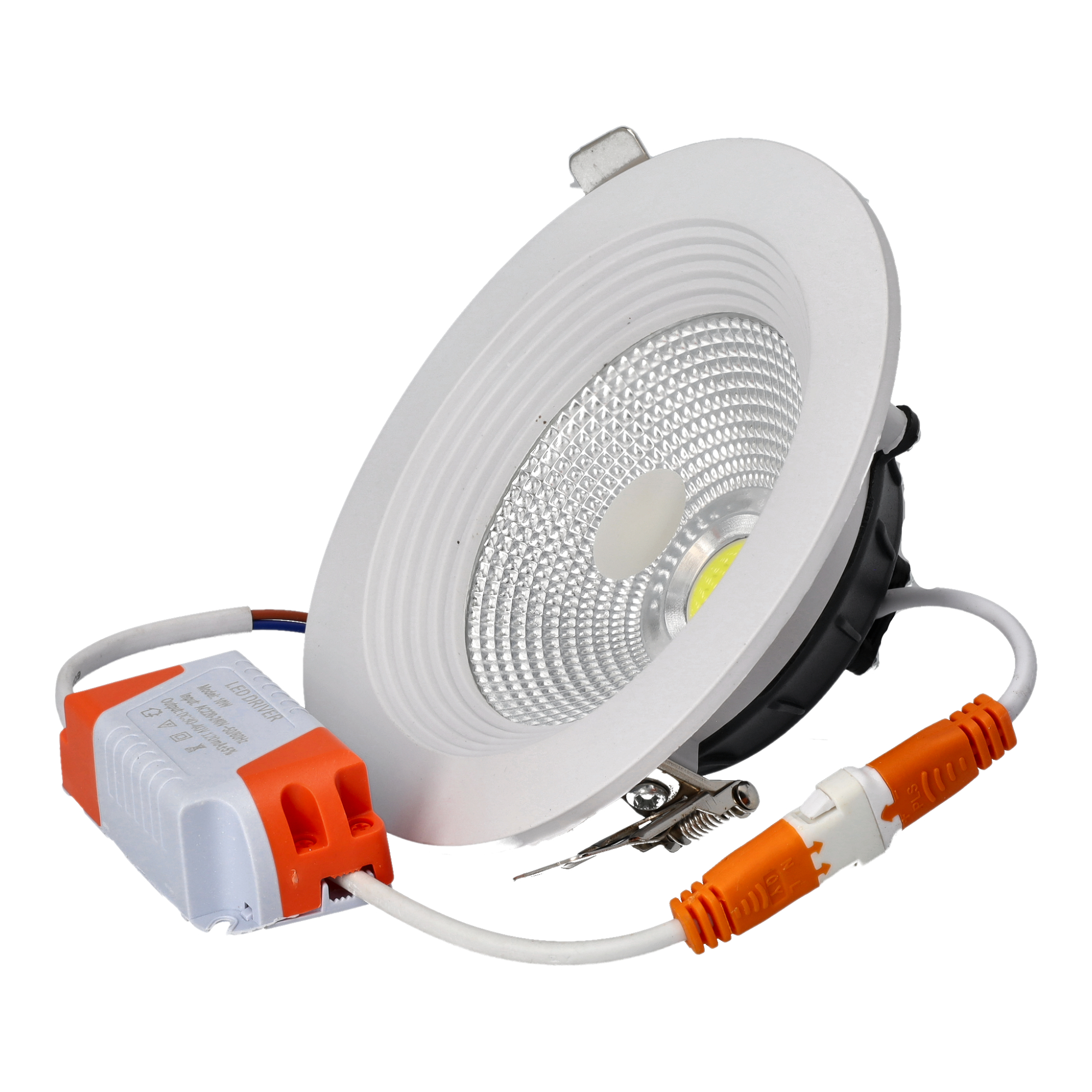 Jandei - Downlight Led COB 10W Marco Redondo para Empotrar en Techo, Color Blanco - Disponibles Tonos de Luz Fría 6000k y Natural 4200k