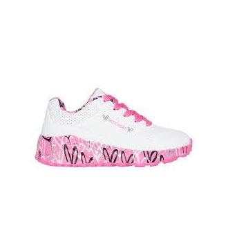 Zapatilla Junior Skechers Uno Lite Lovely Luv Blanco