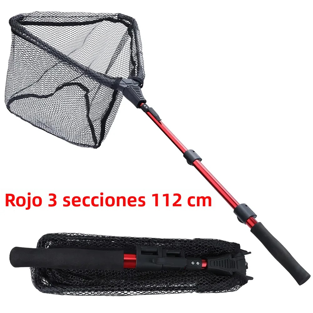 TK Red De Pesca Plegable Aluminio Retráctil 70cm 95cm 120cm Gran Tamaño Para Terrenos Y Agua Libre Amigable