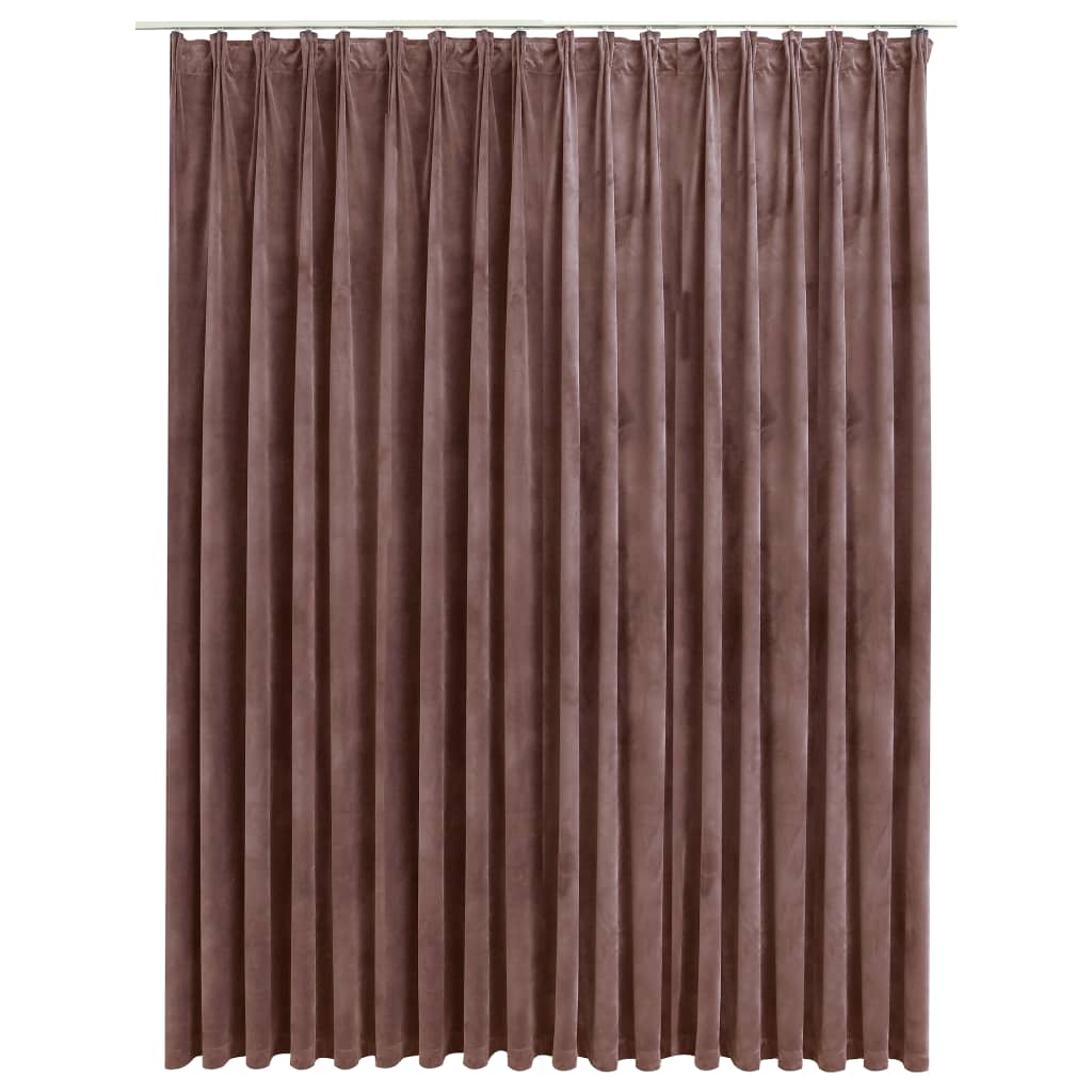 vidaXL Cortina Opaca con Ganchos 290x245 cm Terciopelo Casa Estilo Color Azul oscuro,  Beige,  Crema y mas
