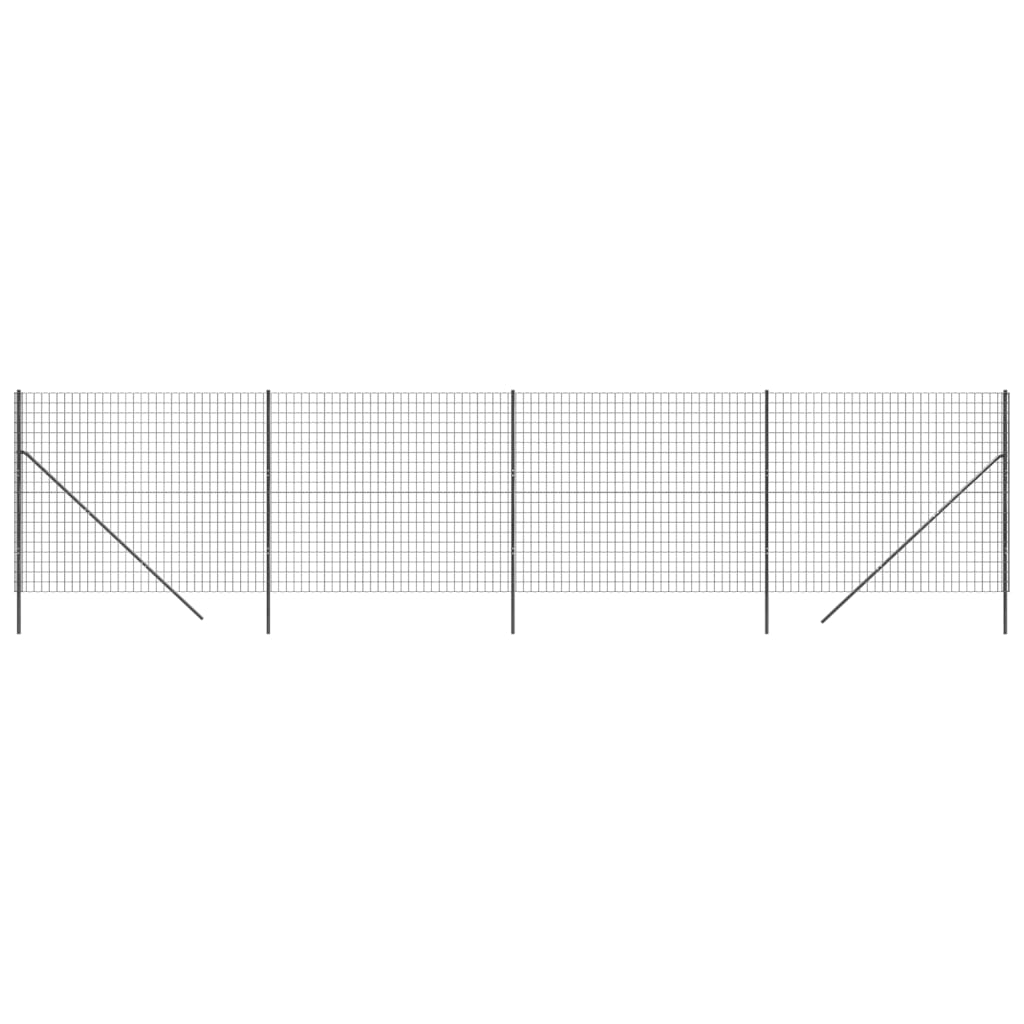 Vidaxl Cerca de Alambre de Acero Galvanizado 1,6x10 M - Color Verde/Acero Antracita - Perfecta para Plantas y Animales