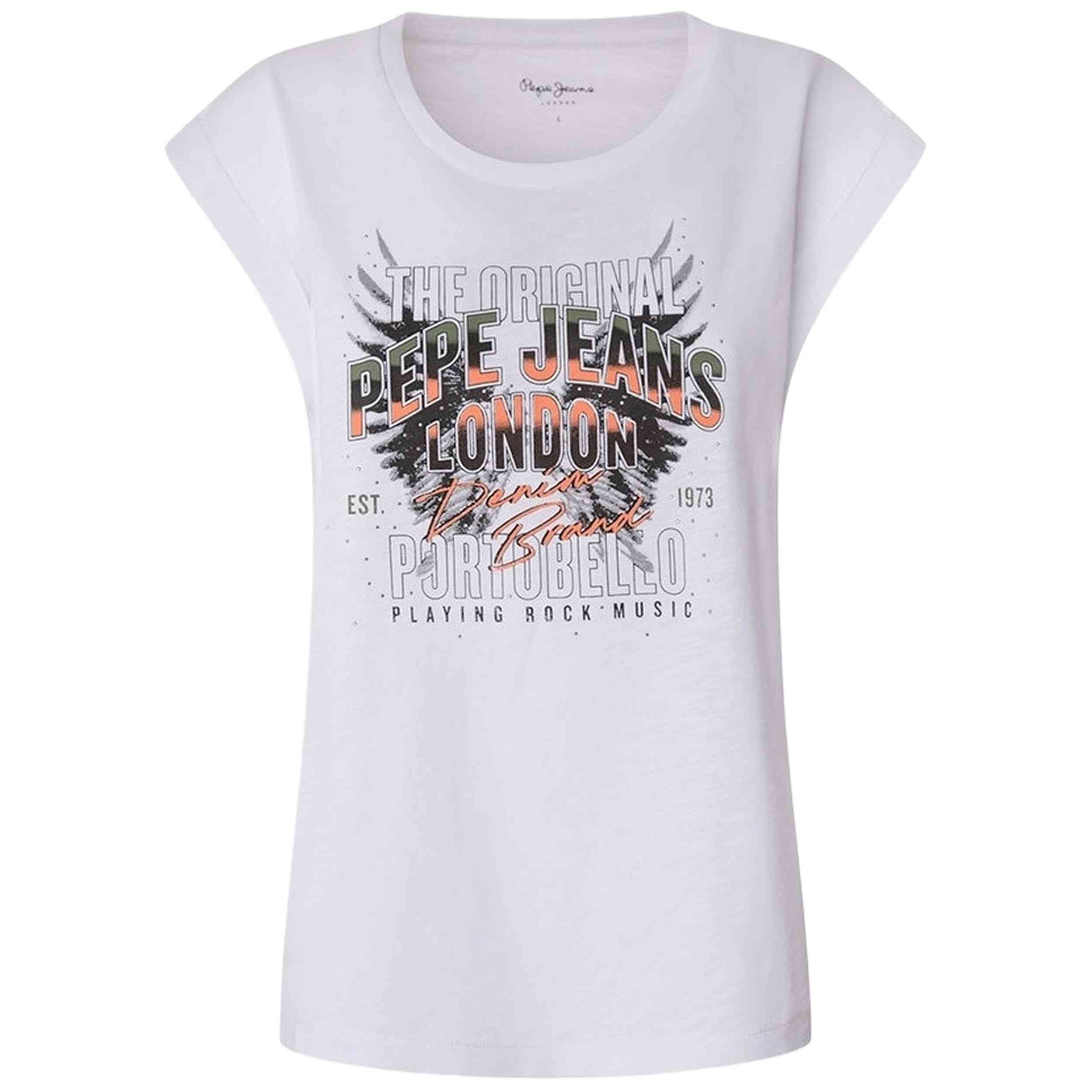 Camiseta De Manga Corta Pepe Jeans modelo Orlene para Mujer en color Blanco