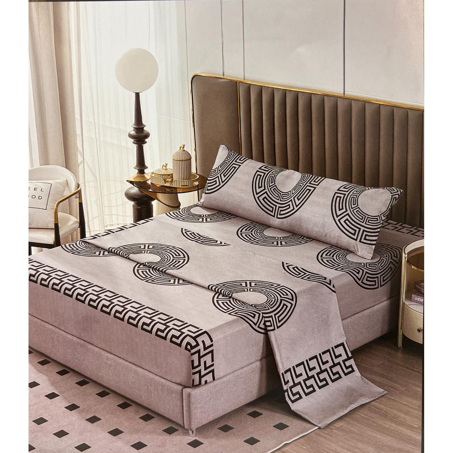 Juego de sabanas Negro (3 piezas): sábana encimera + sábana ajustable + 1 fundas de almohadade 90x135x150 CM ,180x200cm/2 Funda de Almohada