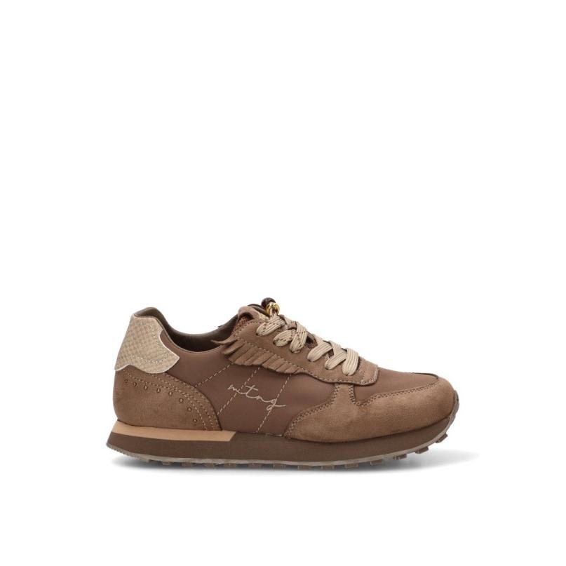 Zapatillas Casual Mustang - Mujer - Suela Plana - Modelo 60056 - Color Taupe