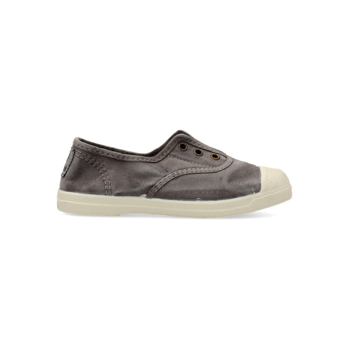 Natural World - Zapatillas de lona vegana para niña modelo Old Grape, hechas 100% en España con algodón orgánico y suela de caucho natural