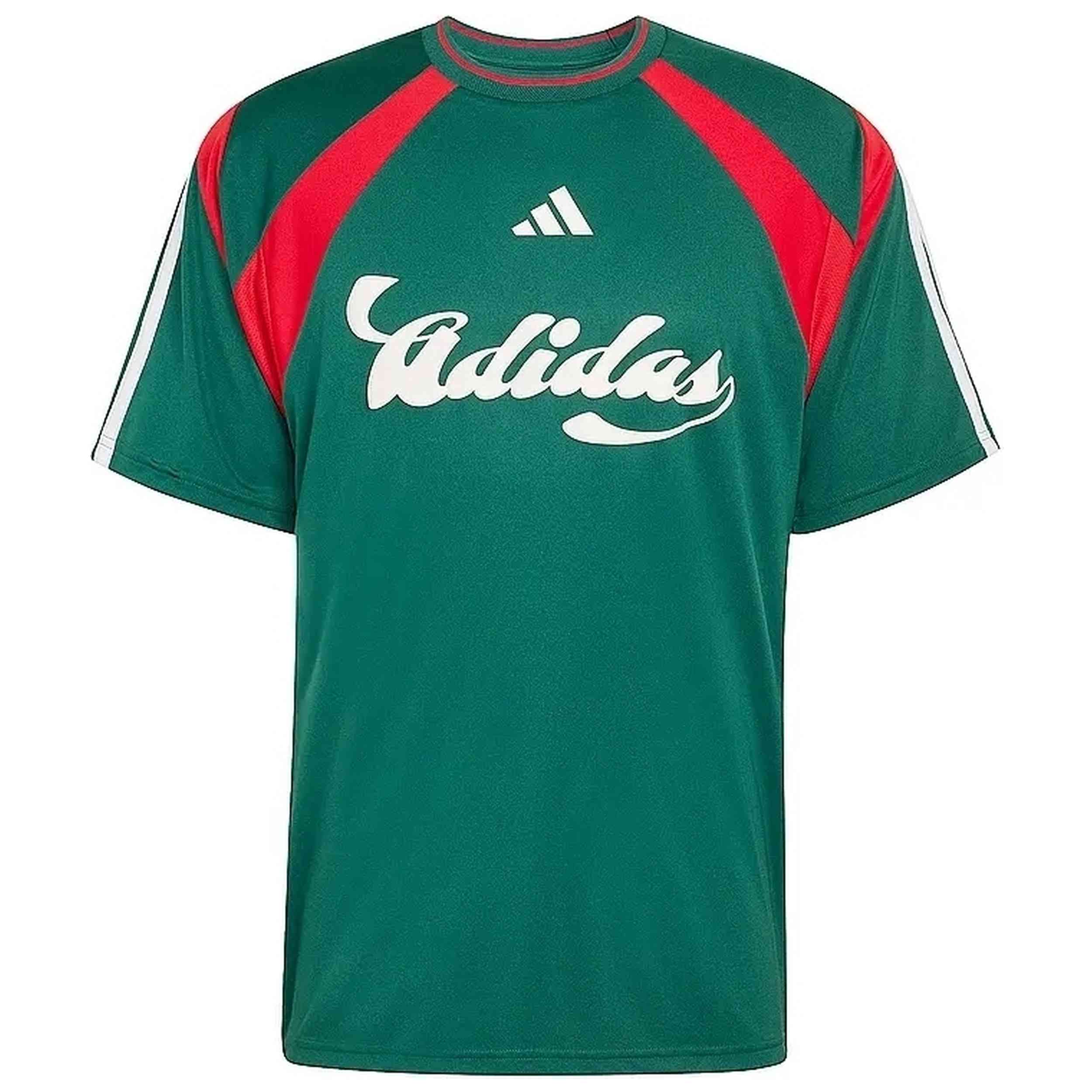 Camiseta De Manga Corta Adidas modelo House Of Tiro Nations Pack Track Top "Team Dark Green / Better Scarlet / White" para hombre y mujer en color Verde