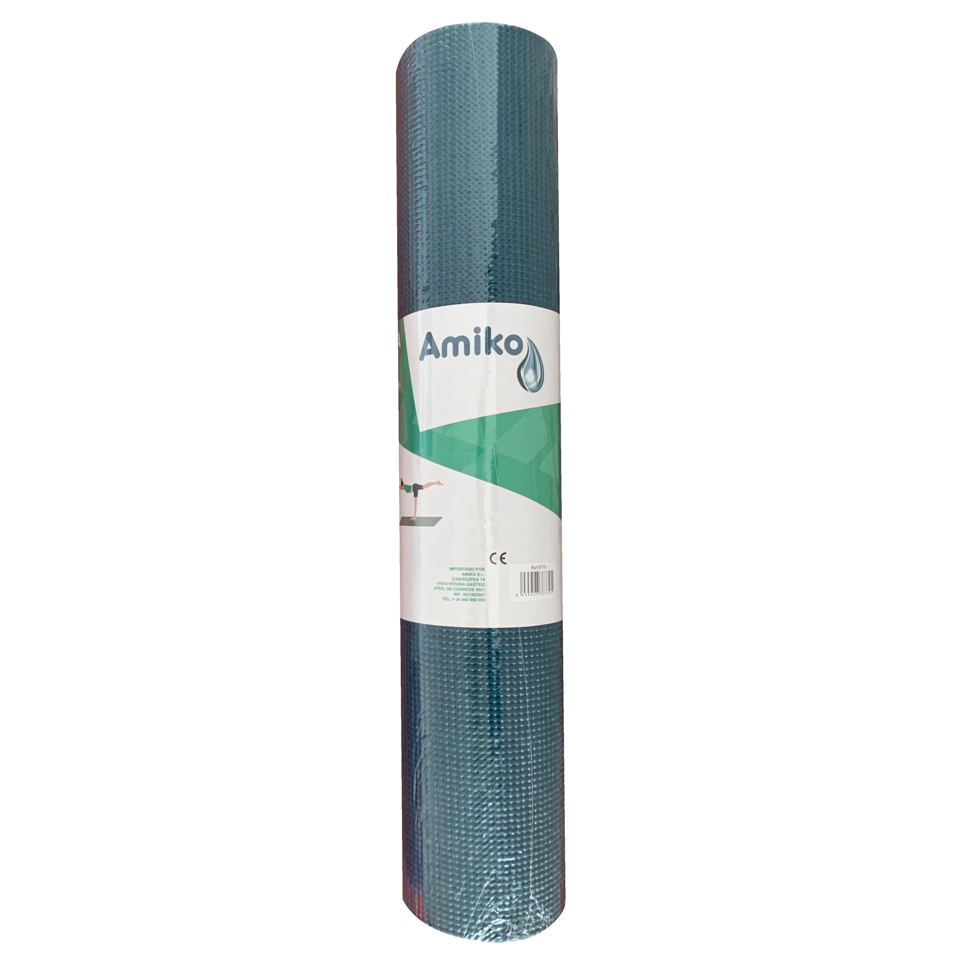ESTERILLA DE YOGA AMIKO DE COLOR AZUL Y MEDIDAS 1,73x61 CM.