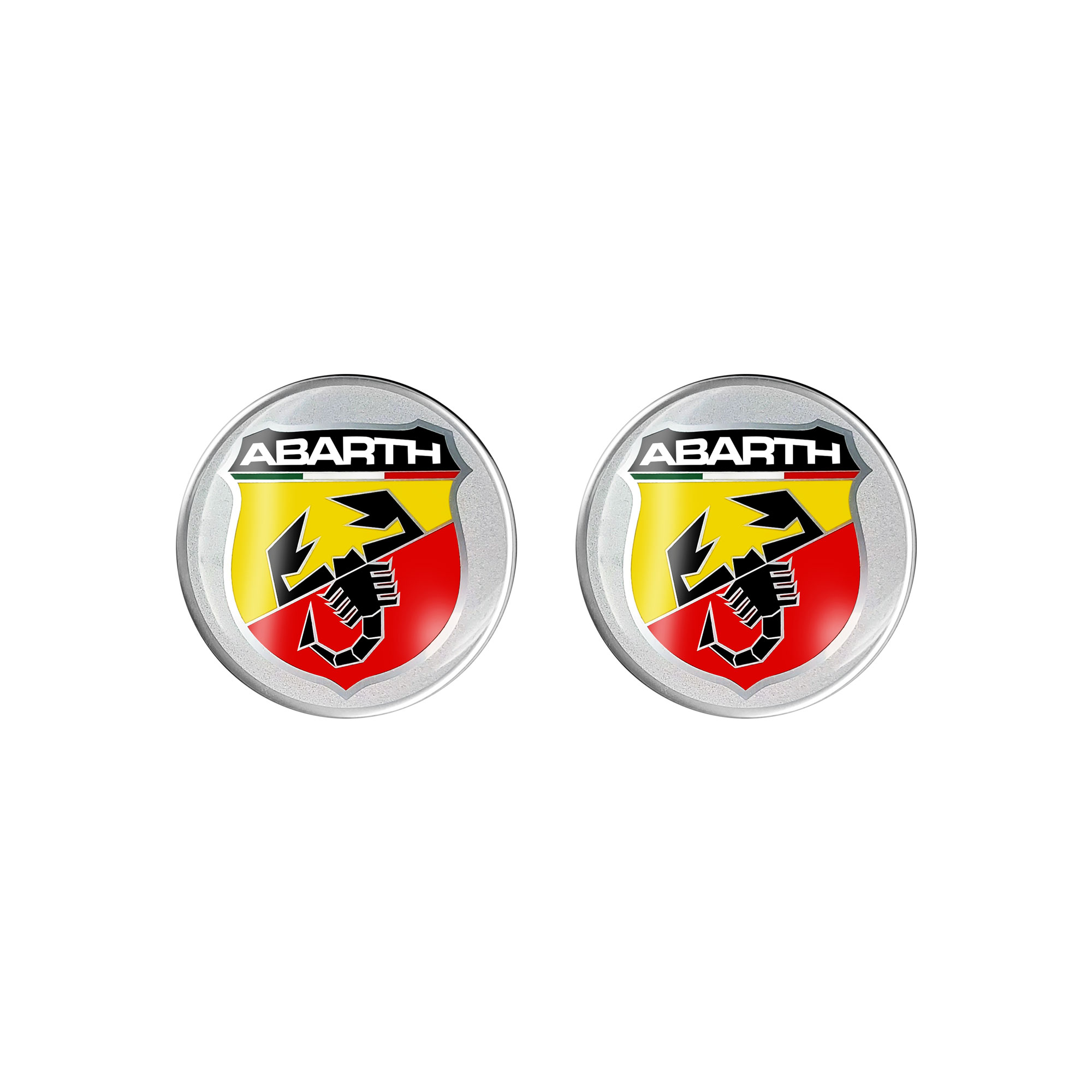 Pegatina para Abarth Oficial 3D 2 Scudetti Diámetro 21 mm