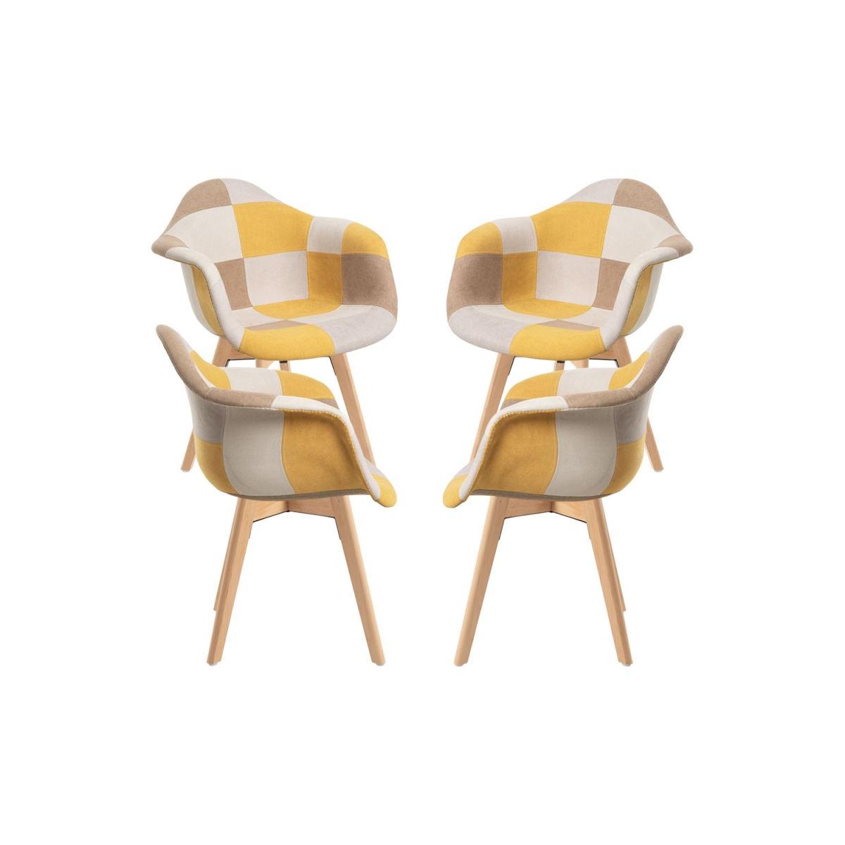 Regalos Miguel - Packs Sillas Comedor - Pack 4 Sillas Belu Patchwork - Patchwork colores