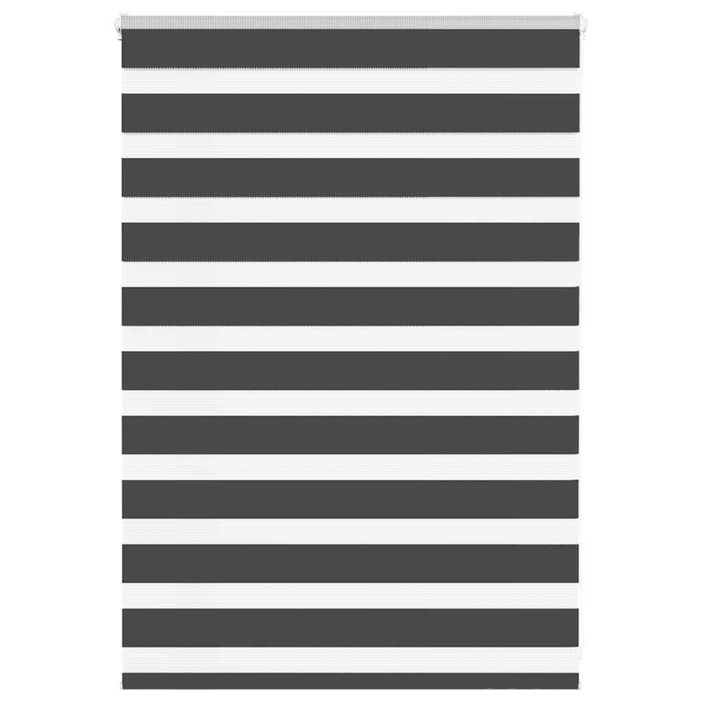 vidaXL Estor cebra negro 105x100 cm tejido ancho 100,9 cm poliéster
