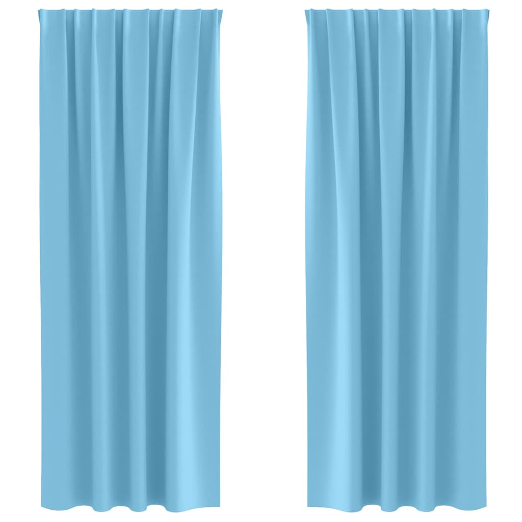 vidaXL Cortinas Opacas con Anillas 2 pcs 245 x 140 cm Poliéster