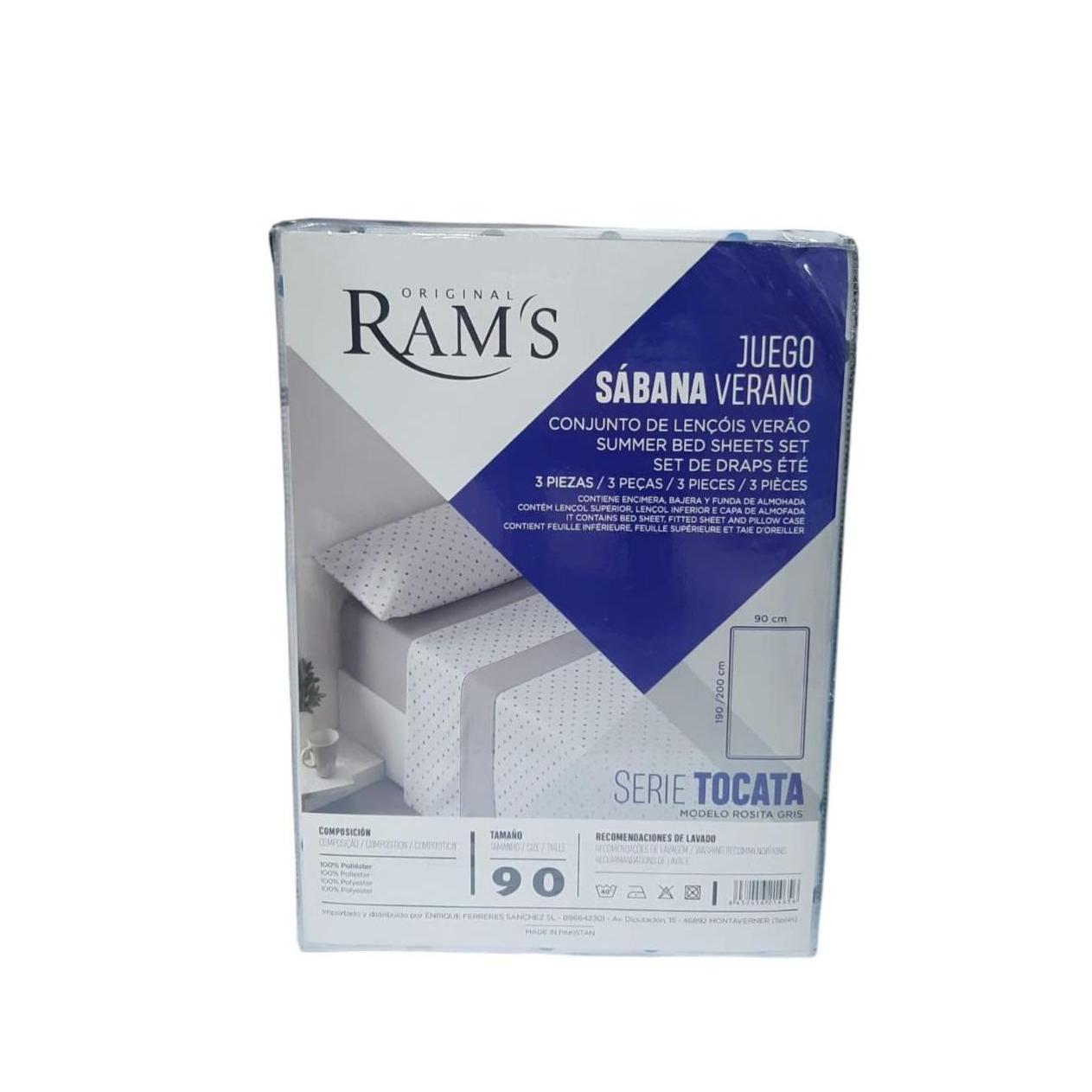 Ram'S - Juego de Sábanas de 150 - Ropa de Cama Matrimonial - Algodón 150 - Set 3 Piezas Sábanas Verano
