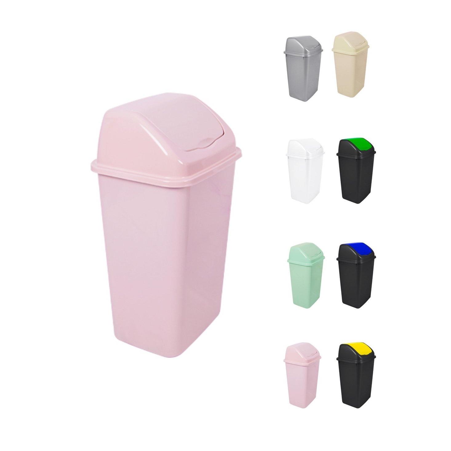 Cubo de Basura con Tapadera Basculante - 15L / 25L / 30L / 50L - Papelera Ideal para Cocina, Baño y Oficina