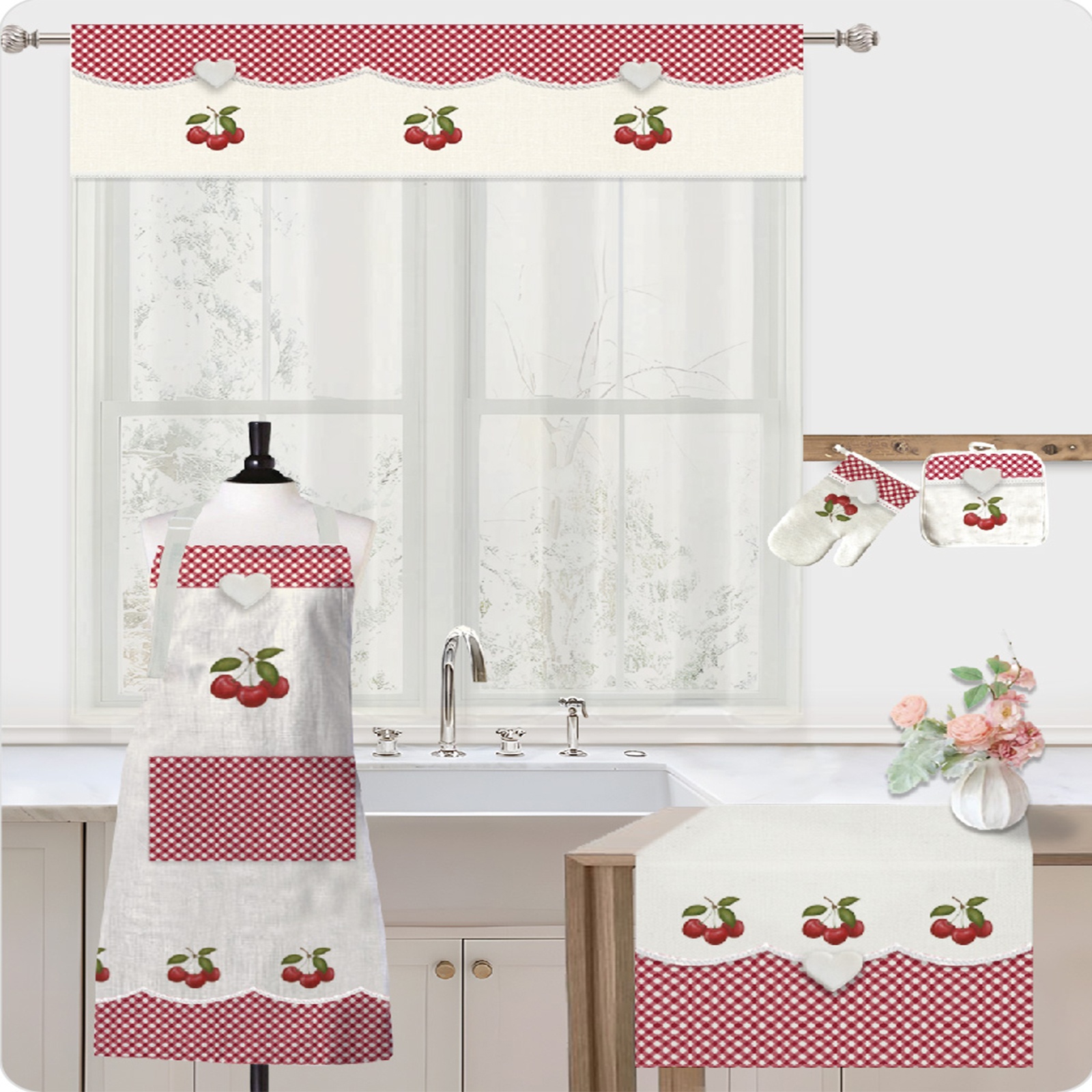 et de Cocina 3 Piezas: Delantal Ajustable, Guantes y Agarraderas para Horno, Resistentes al Calor, Antideslizantes, para Hornear, Asar, Parrilla y Cocinar