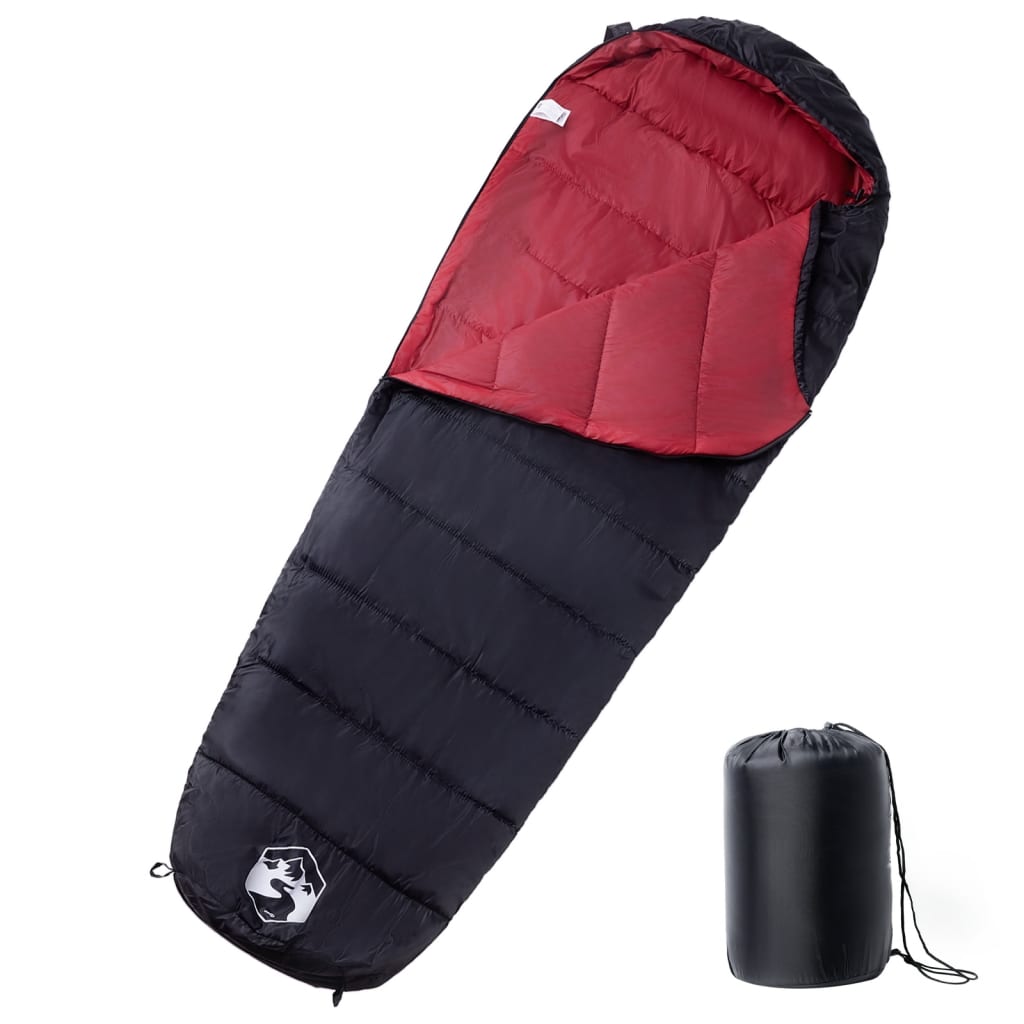vidaXL Saco de dormir tipo momia de camping para adultos 3 estaciones Color navy and blue, Negro y rojo, Naranja y negro y mas