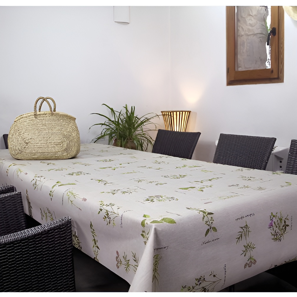 Mantel Hulehule Tex - Resinado Anti manchas Resistente al Agua Estampado Botanic de Gran Calidad