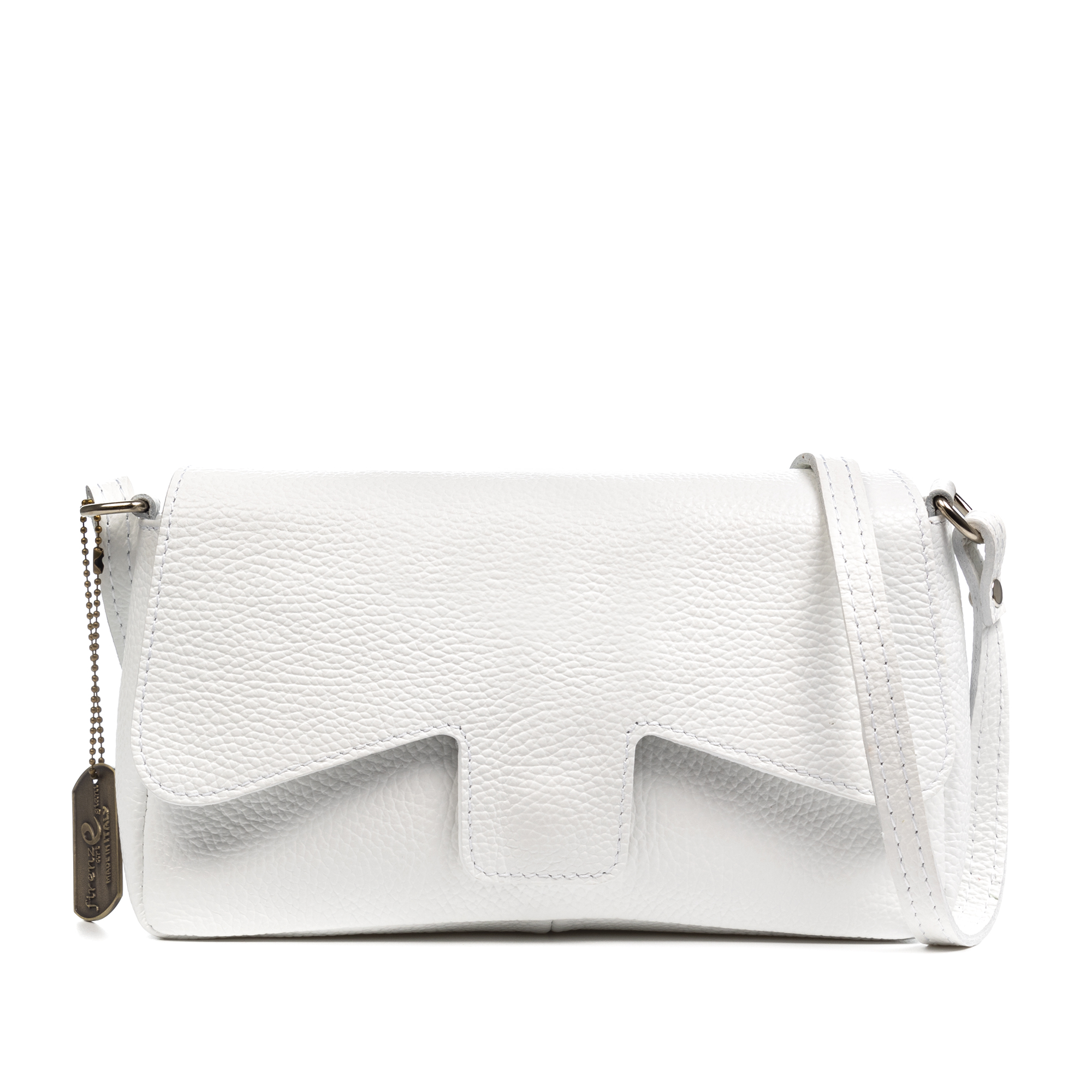 FIRENZE ARTEGIANI Arcade bolso bandolera mujer. Piel auténtica acabado Dollaro. Fabricado en Italia 26x6x15 Cm.