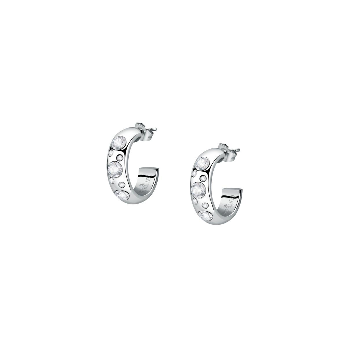 Morellato Pendientes Mujer Poetica Earrings Ss + White Crystals De Acero Plateado Sauz20