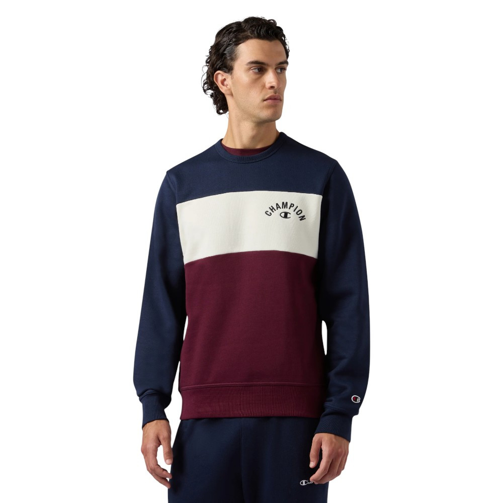 Sudadera Champion Icons Plus Azul Marino Beige Burdeos 221228-Bs501 Hoodie Hombre