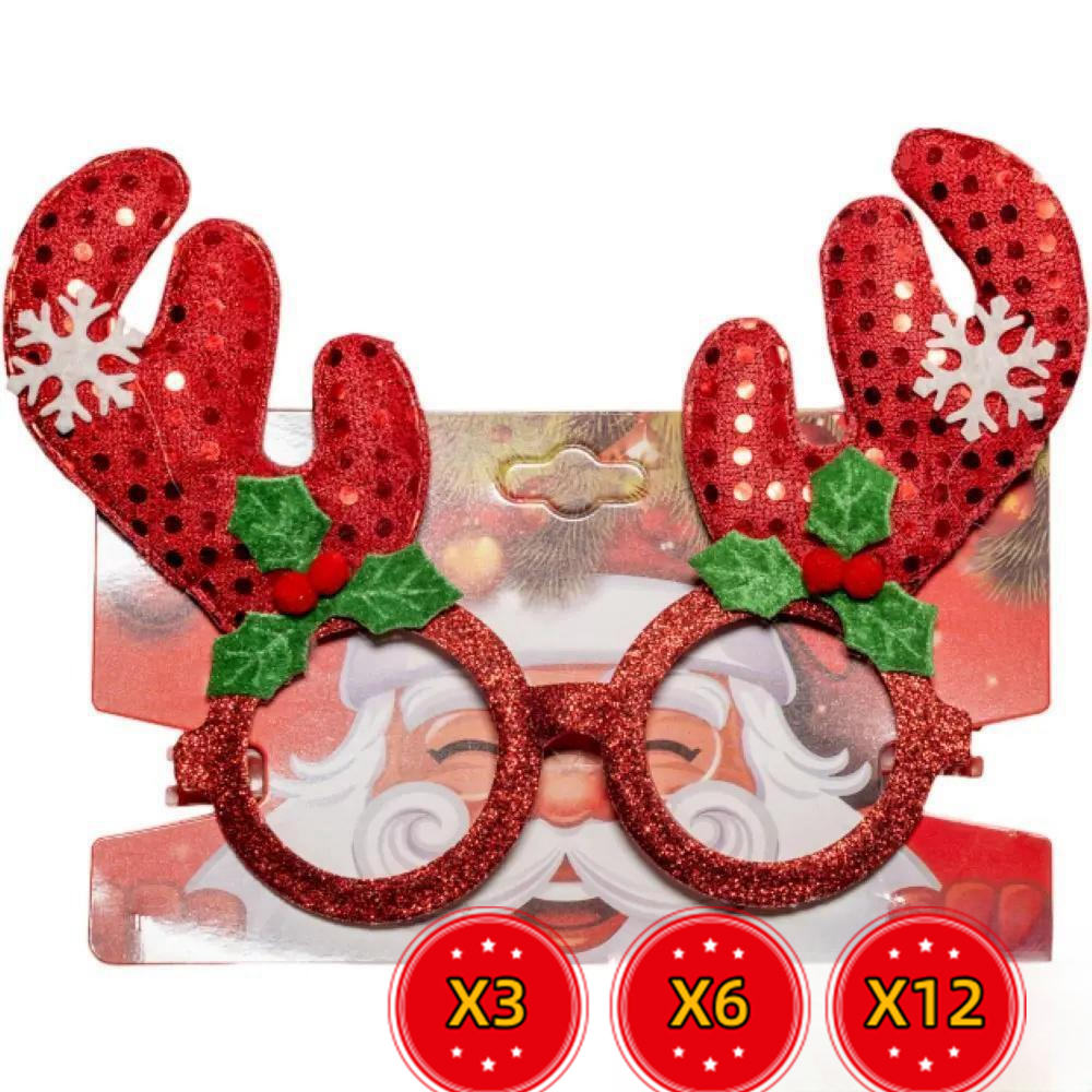 Gafas Led Nochevieja 2024 para Photocall Navidad Fin de Año, Gafas de Plástico Navidad con Luz para Disfraces de Año Nuevo,