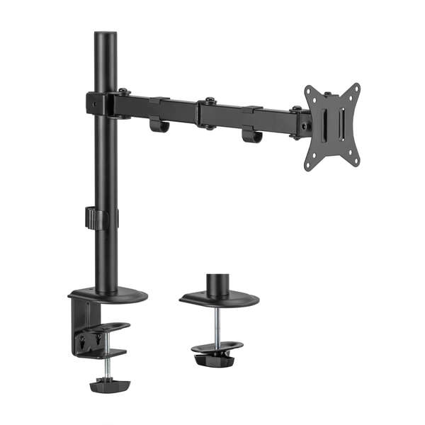Aisens soporte de mesa eco giratorio e inclinable para monitor/tv 9kg (3 pivotes - 1 brazo) de 17-32 - color negro