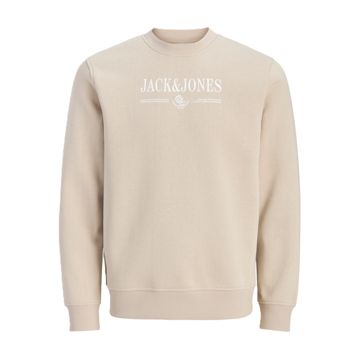 Jack & Jones - Sudadera Frederiksberg 12303563 cuello redondo Feather Gray
