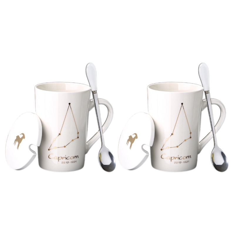 TRESV Set de 2 Tazas Transparentes de cristales de 360ml,Tazas de Bebida, Alcohol y Agua, Apto para uso diario