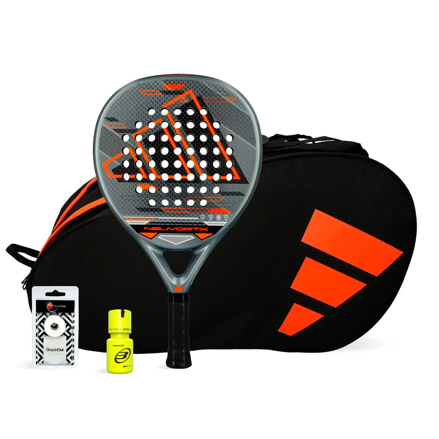 Pack Adidas Neuvortx Orange Paletero Control Dry Grip