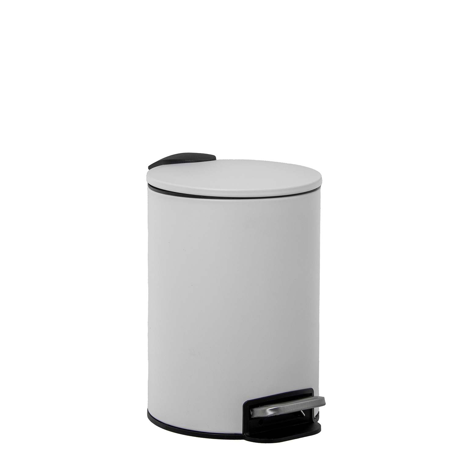 Papelera acero inoxidable 3l. con pedal blanca 17x25cm