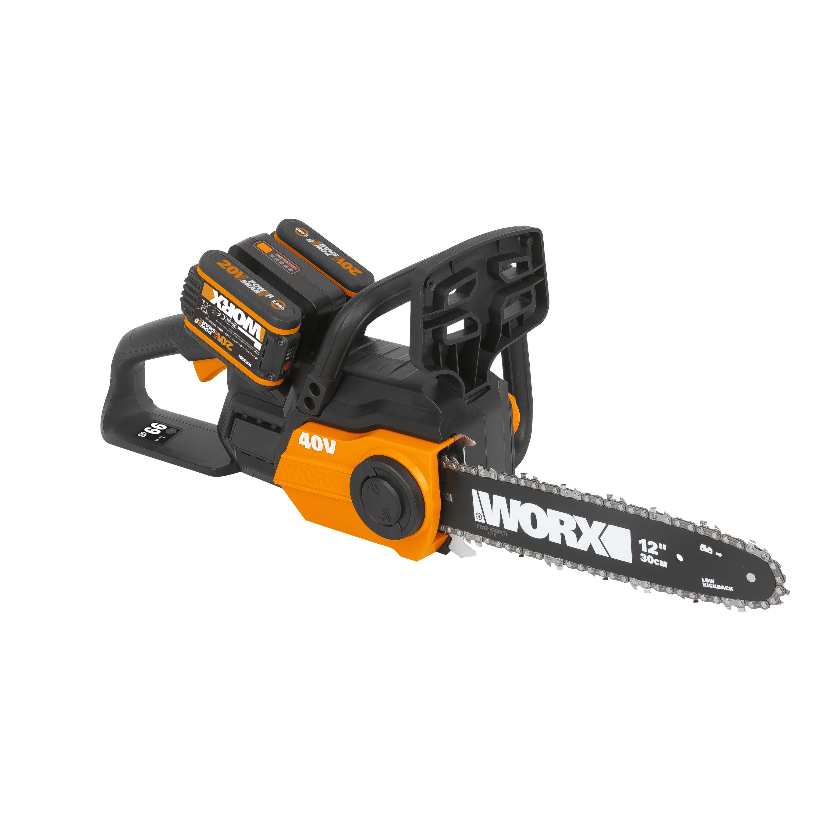 Worx – Motosierra a Batería 40 V WG381E (12»/30 cm)…