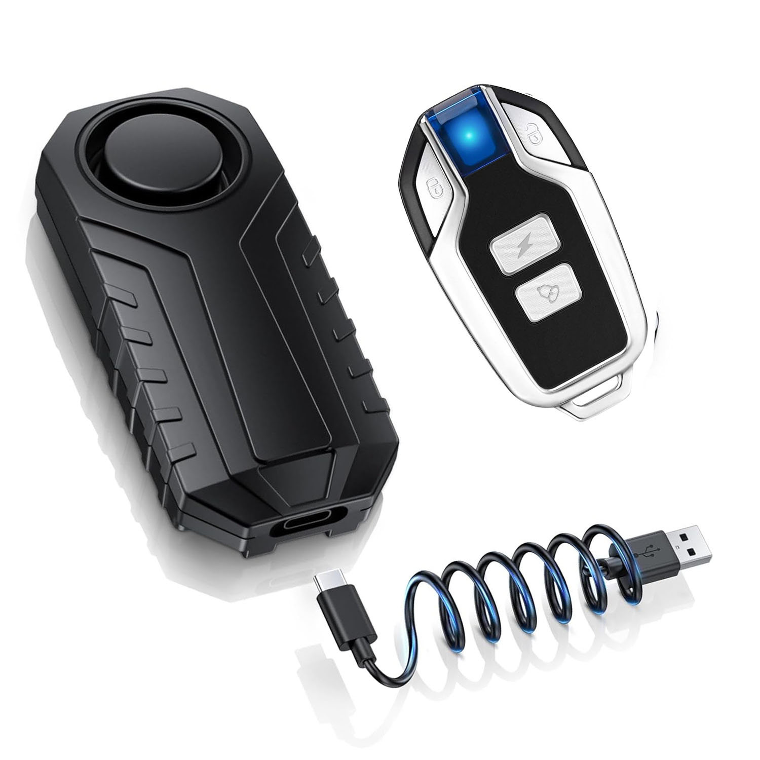 TK Alarma De Bicicleta Rockbye Tipo-C Recargable Impermeable IP65 Con Control Remoto Inalámbrico Sistemas De Antirrobo 113dB