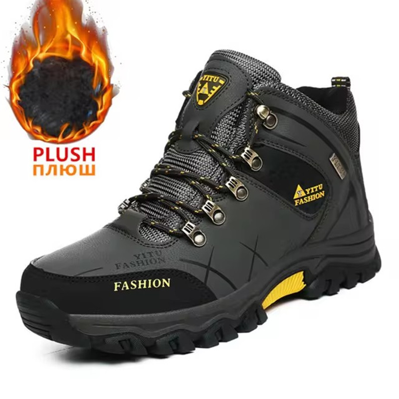 TK Botas De Nieve Para Hombre Invierno Impermeables De Cuero Suela De Goma Talla 39-47 Botines De Trabajo Calientes Para Senderismo