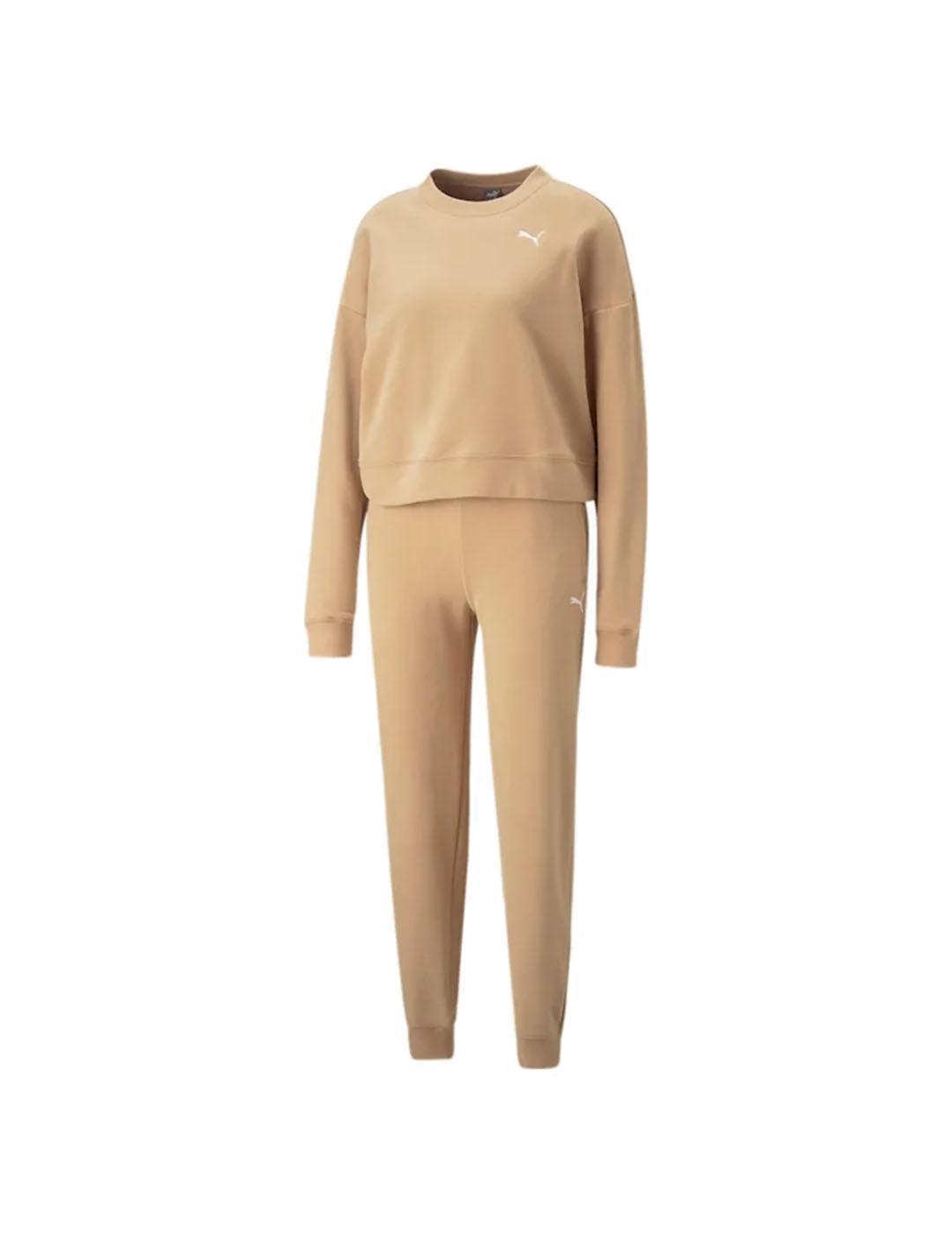 Chandal Mujer Puma Loungewear Marrón - Corte Clásico