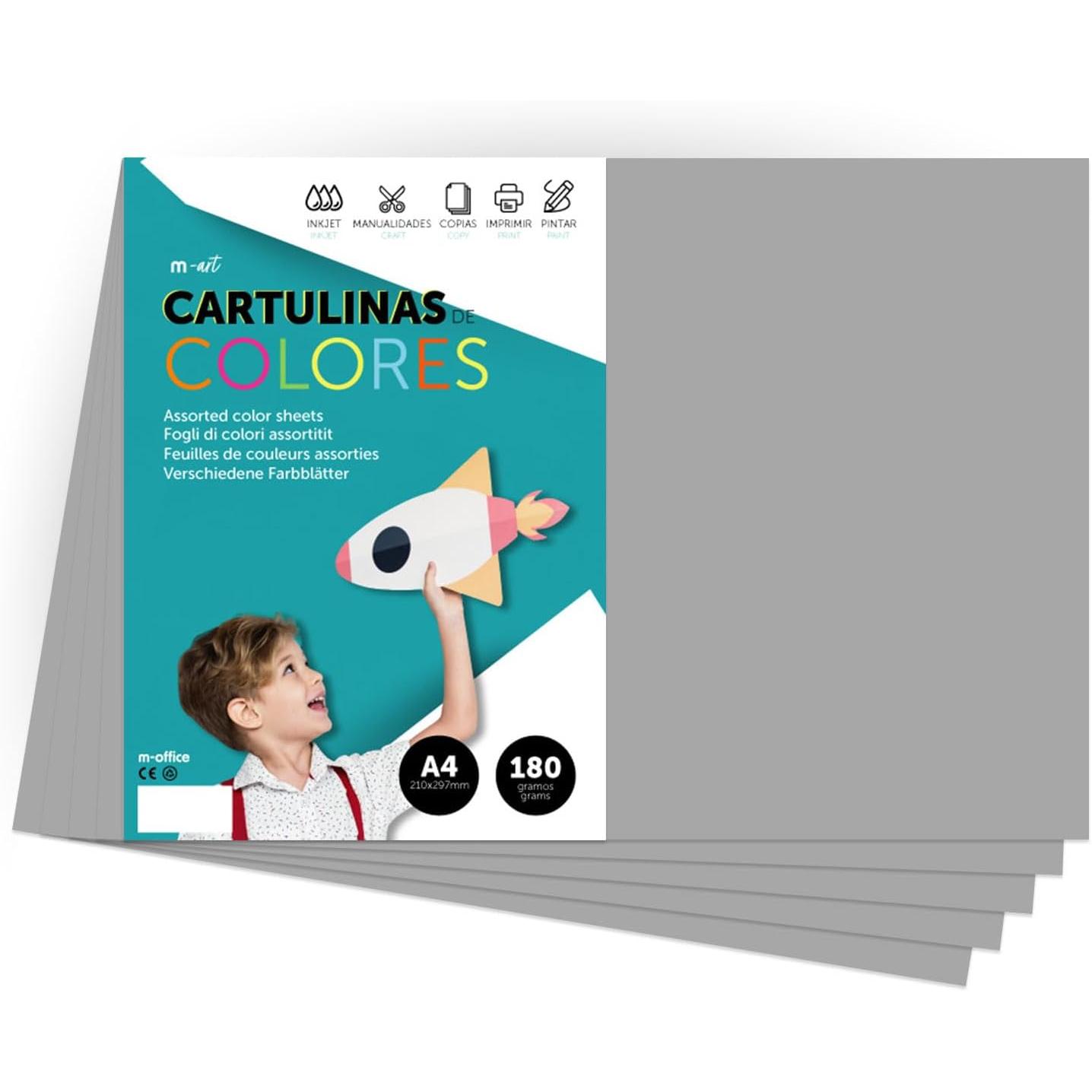 Cartulina de Colores, Cartulina Grande 50x65cm Colores Claros e Intensos, Cartulinas Colores 180gr para Manualidades, Diseños Creativos y Proyectos de Arte · m-office (x250 hojas, azul oscuro)