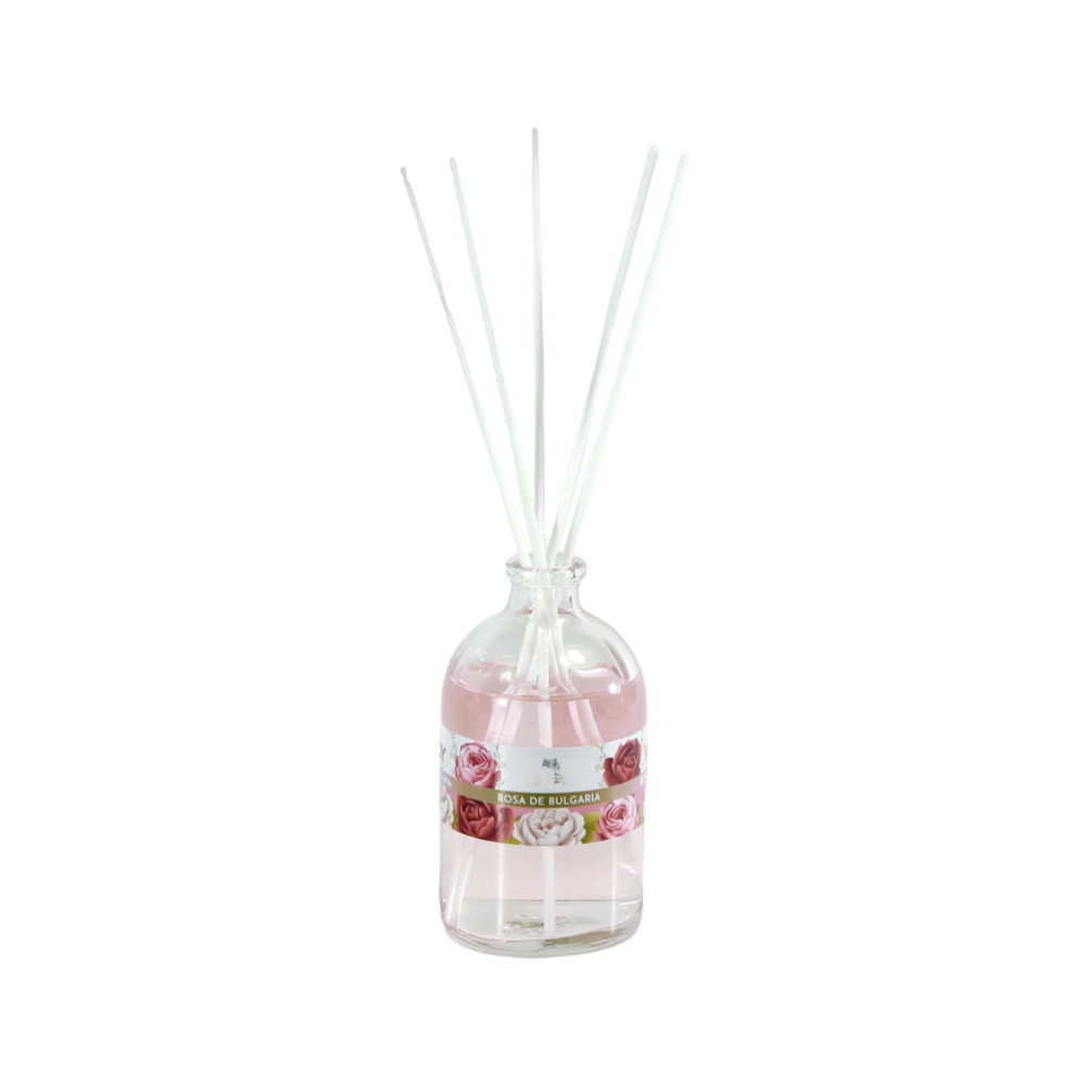 PLUSHOME Mikado Ambientador ,Frasco de Cristal 100ml y Varitas Difusoras