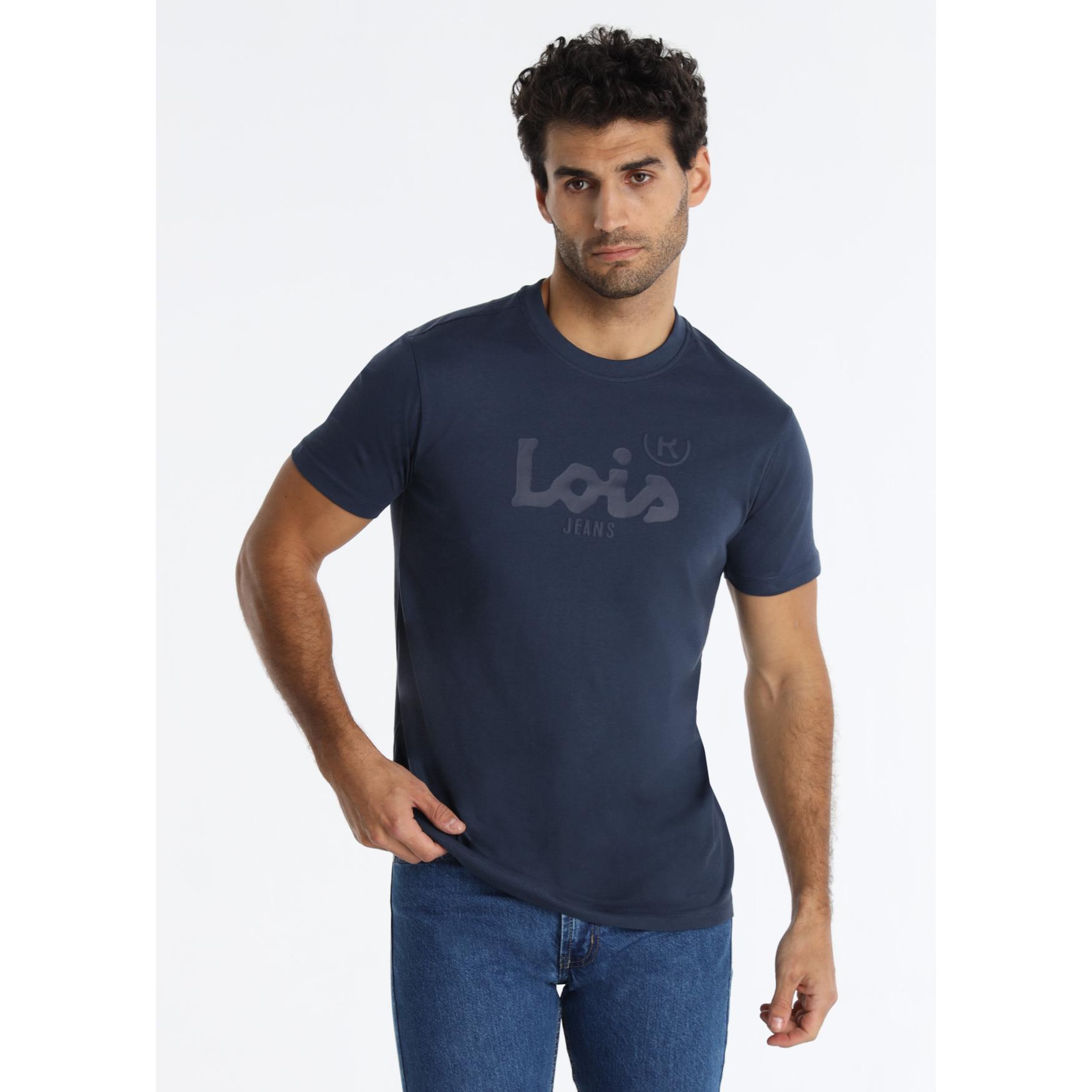 LOIS JEANS - Camiseta basica cuello caja manga corta grafica Lois