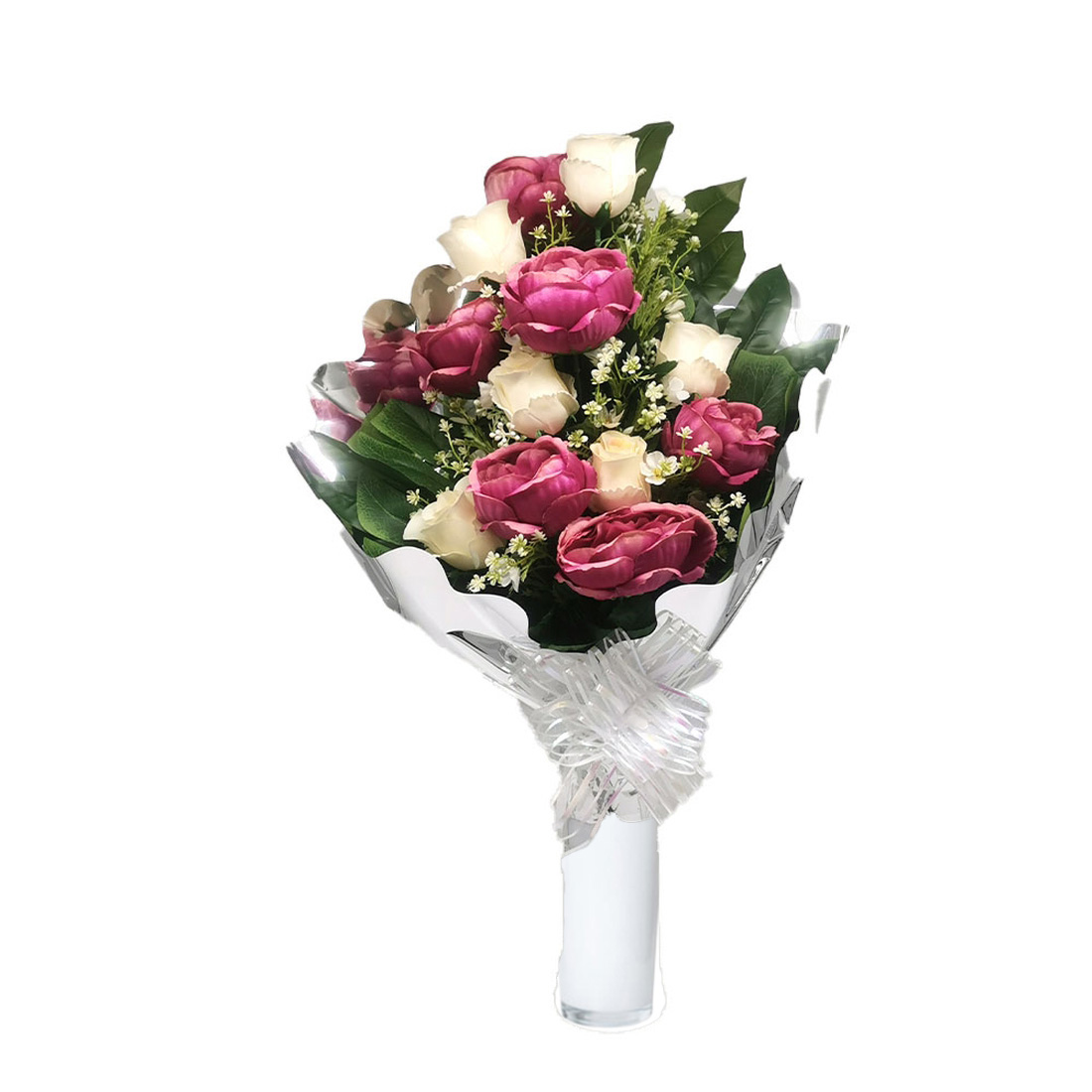Panda Home Ramo para Cementerio de Flores Artificiales Especial para Decorar nichos y lápidas, para Todos los Santos.-CAPULLO MUN-NARANJA